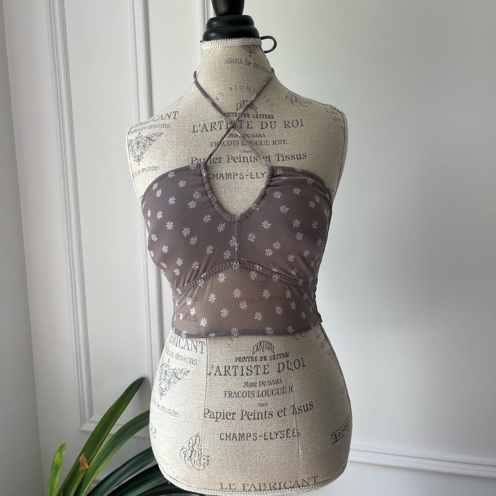 Floral halter top